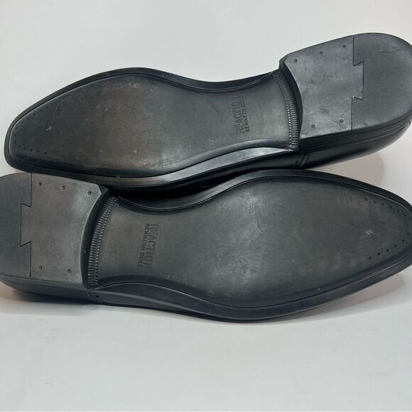 Kenneth Cole Reaction Eddy Brogue Slip On Black Loafers - Picture 8 of 12